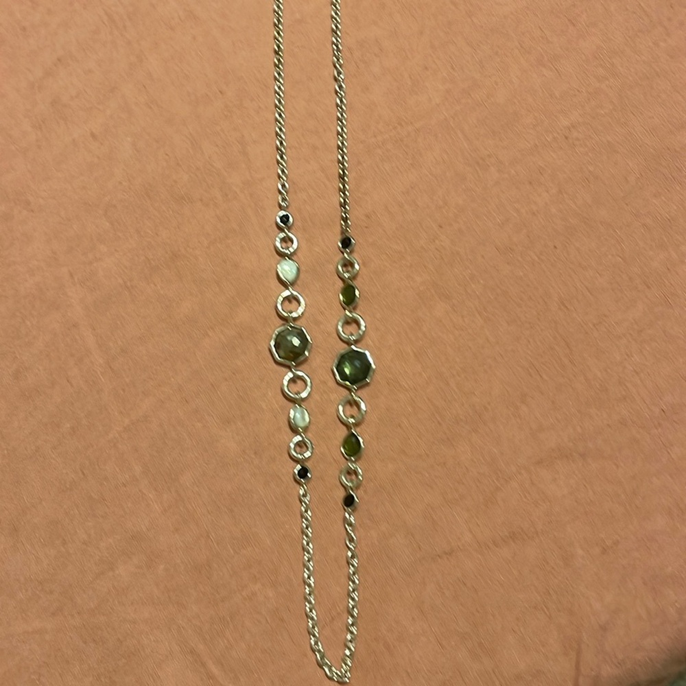 Ippolita long necklace with Hematite stones